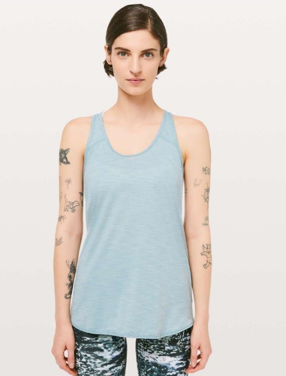 Lululemon Essential Tank Heathered Blue Cast